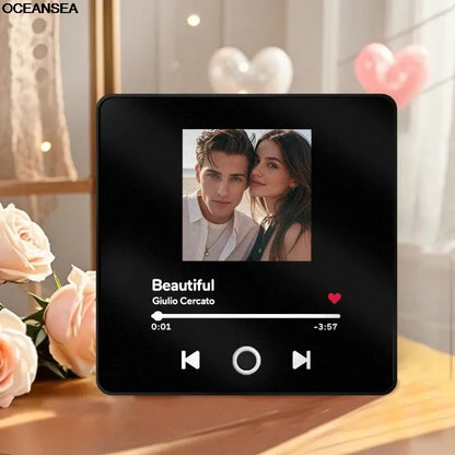 Personalized Photo Music Fridge Magnet with Frame