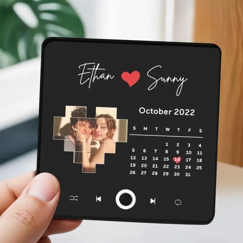 Personalized Photo Music Fridge Magnet with Frame