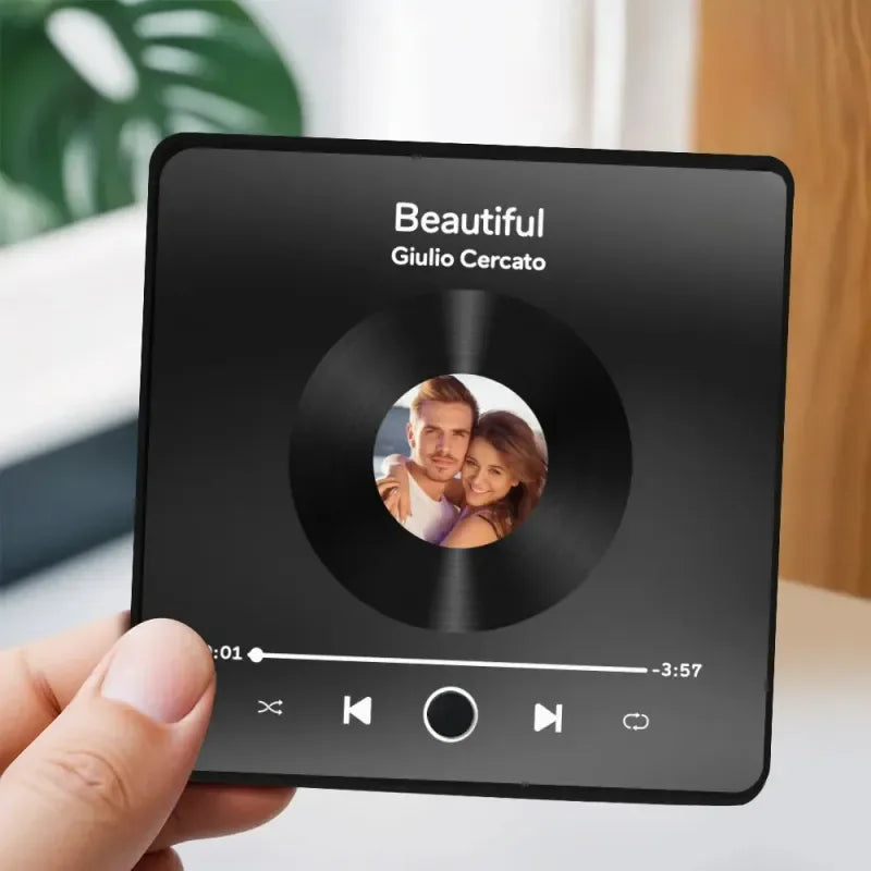 Personalized Photo Music Fridge Magnet with Frame