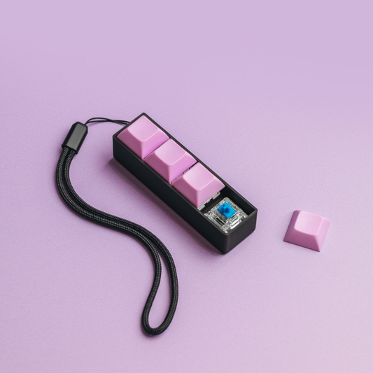 4-Key Mechanical Click Fidget Keychain